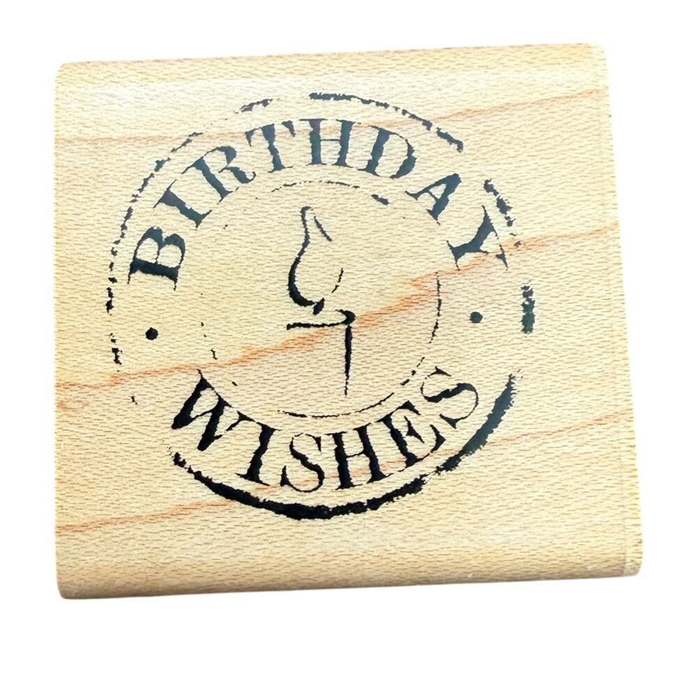 Inkadinkado Birthday Wishes 93188 K Rubber Stamp